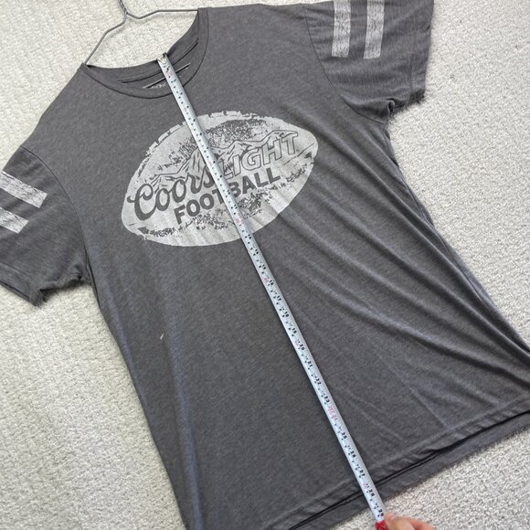Coors Light Shirt Mens Large Gray Logo Beer Graphic Tee Football Heather Casual - Picture 9 of 15
